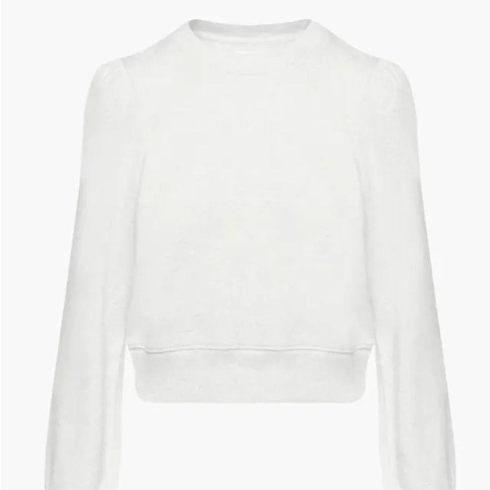 Azure Skies Sashay White Long Sleeve Sweater